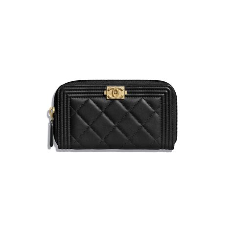 chanel zip boy wallet|boy Chanel zipped wallet.